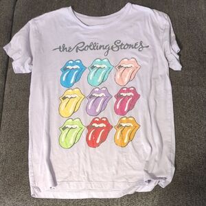 The Rolling Stones Purple and Blue Short Sleeve Tees
